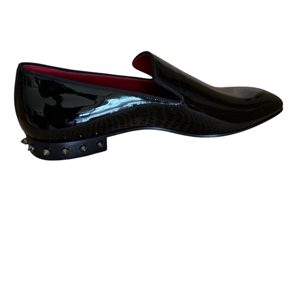 Christian Louboutin Marquees Flat Black Patent Leather Dress Loafer Shoe sz 44.5 - Picture 9 of 15